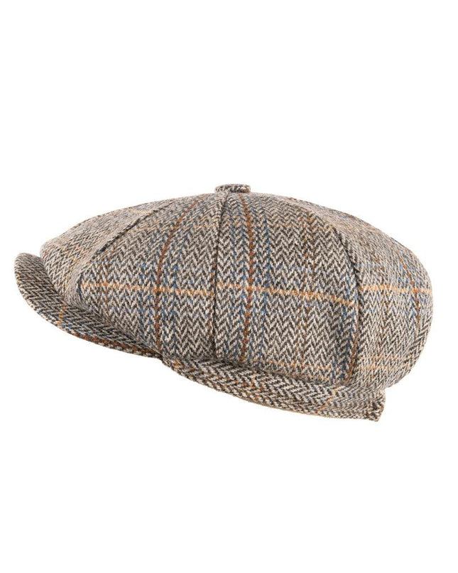 Heritage Hat Carlyle Newsboy Cap Jumbo Herringbone Grey