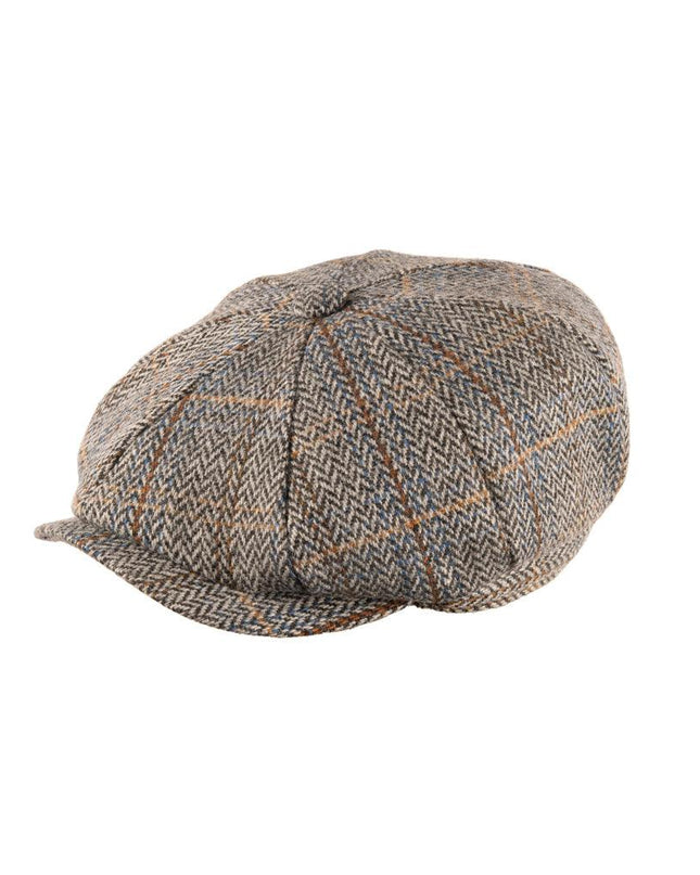 Heritage Hat Carlyle Newsboy Cap Jumbo Herringbone Grey