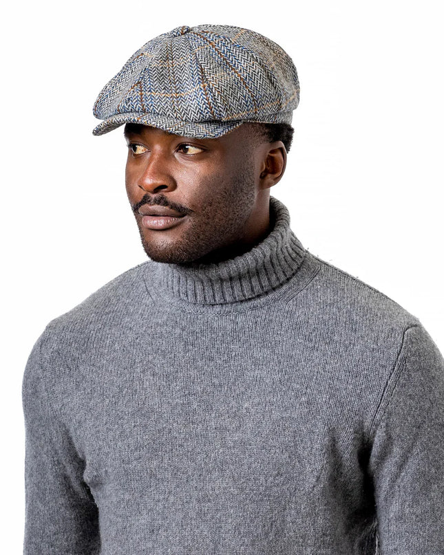 Heritage Hat Carlyle Newsboy Cap Jumbo Herringbone Grey