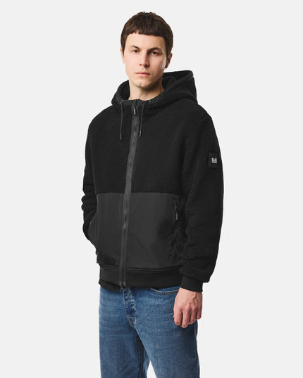 Weekend Offender Debden Zip Through Fleece Hoodie Black - 537