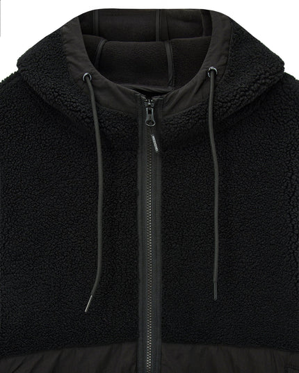 Weekend Offender Debden Zip Through Fleece Hoodie Black - 537