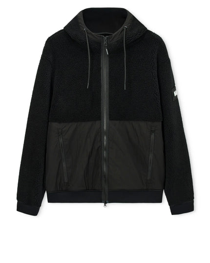 Weekend Offender Debden Zip Through Fleece Hoodie Black - 537