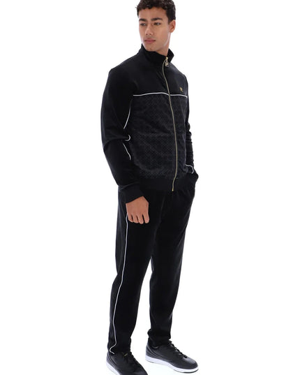 Fila Higgans Full Zip Velour Track Top Black - 570 Raw Menswear
