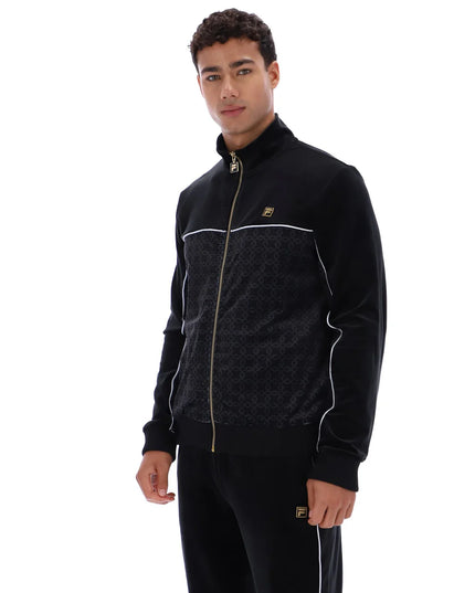 Fila Higgins Full Zip Velour Track Top Black