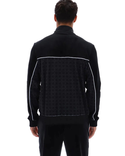 Fila Higgans Full Zip Velour Track Top Black - 570 Raw Menswear
