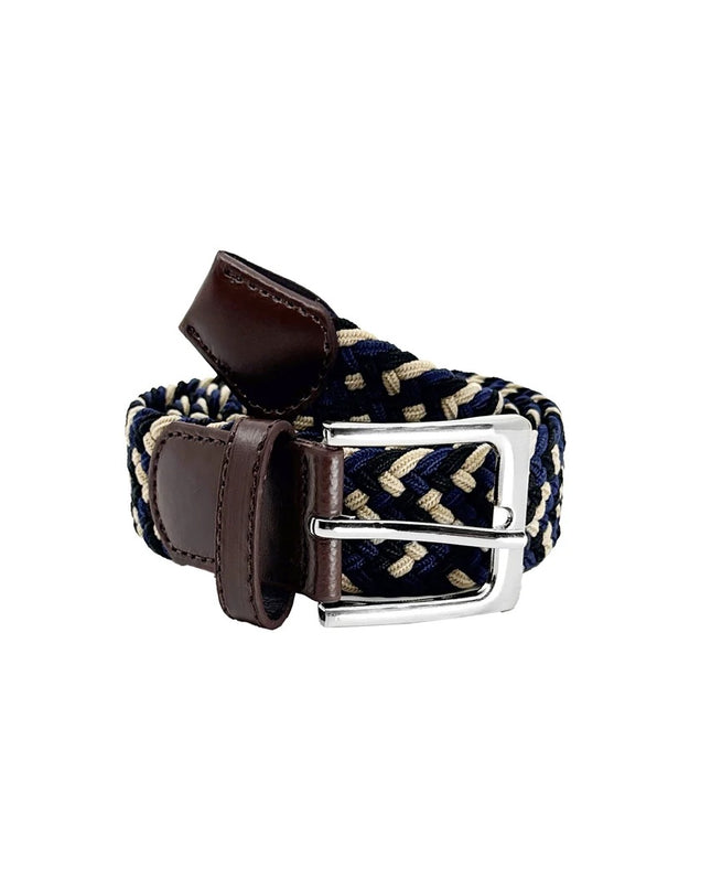 Heritage Braid Belt Navy Black Cream Mix