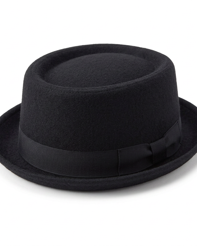 Heritage Felt Pork Pie Hat Black
