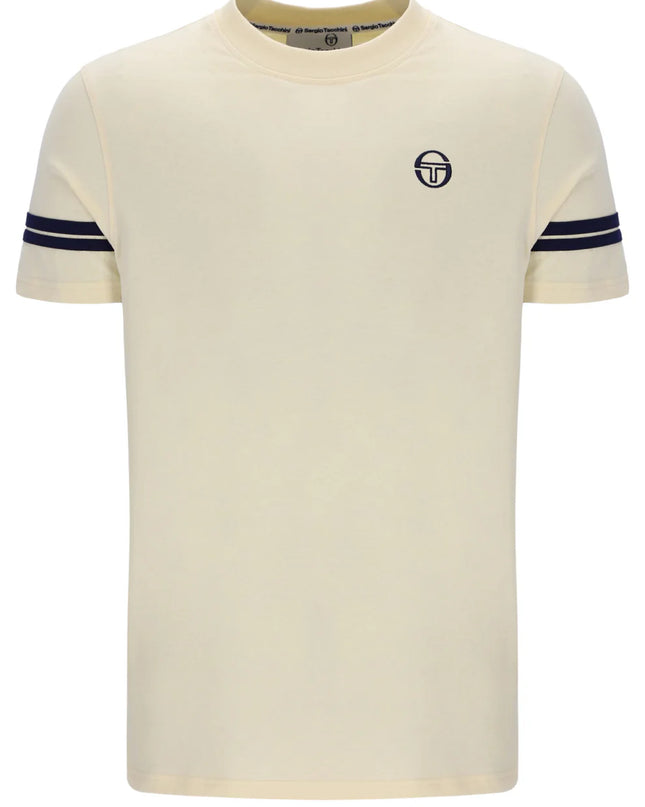 Sergio Tacchini Grello Crew Neck Tee Sandshell/Maritime Blue