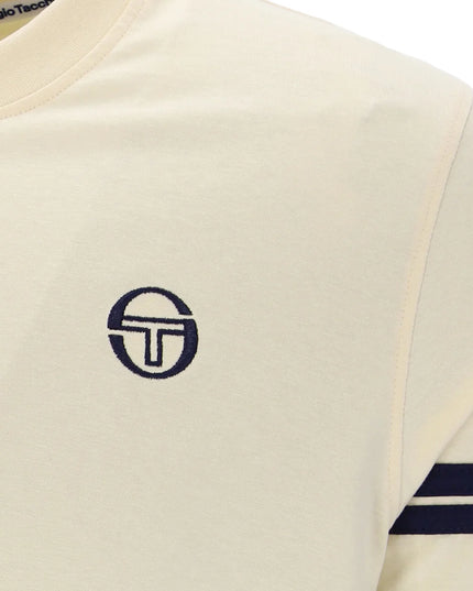 Sergio Tacchini Grello Crew Neck Tee Sandshell/Maritime Blue