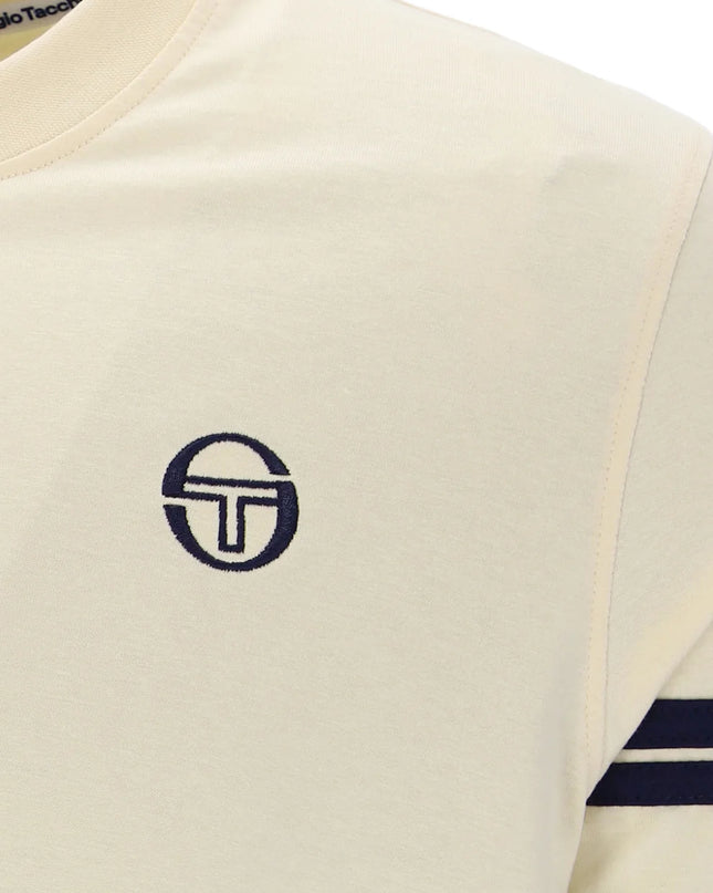 Sergio Tacchini Grello Crew Neck Tee Sandshell/Maritime Blue