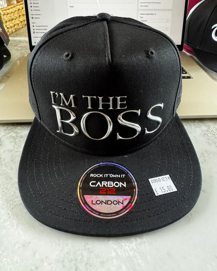 Carbon 212 I'm The Boss Snapback Flat Peak Cap Black/Silver - 1236
