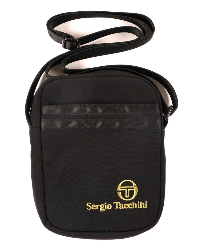 Sergio Tacchini Sarchi Small Cross Body Bag in Black & Gold