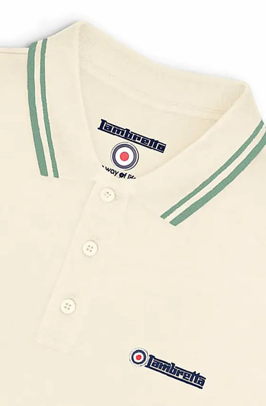 Lambretta Twin Tipped Polo in Tofu - 097