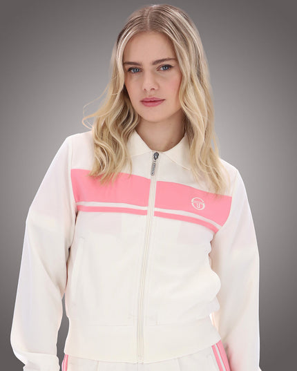 Sergio Tacchini Womens Miss Masters Track Top in Ecru/Pink