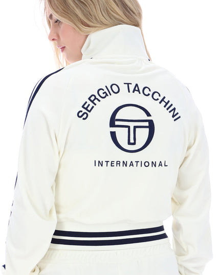 Sergio Tacchini Womens Carmella Velour Track Top in Gardenia