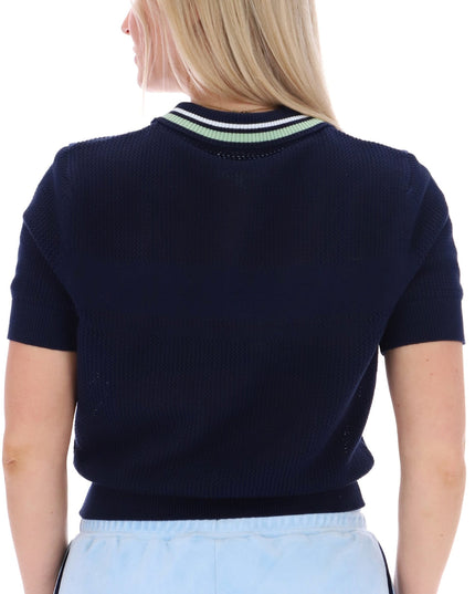 Sergio Tacchini Womens Sienna Knit Polo in Navy