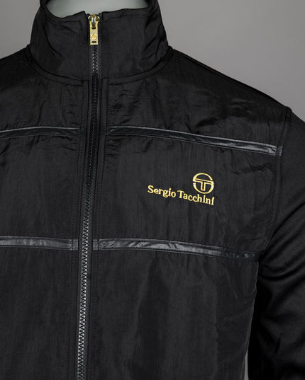 Sergio Tacchini Cassio Track Top in Black/Gold 