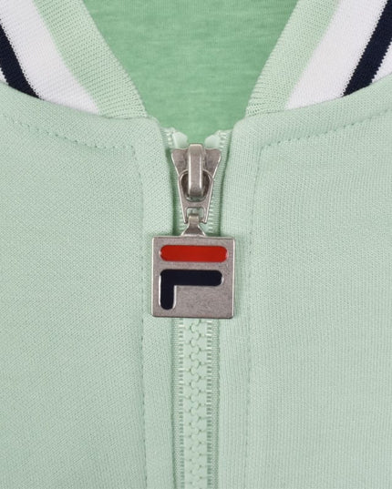 Fila Vintage Settanta Retro 70s Borg Track Top in Mint Green