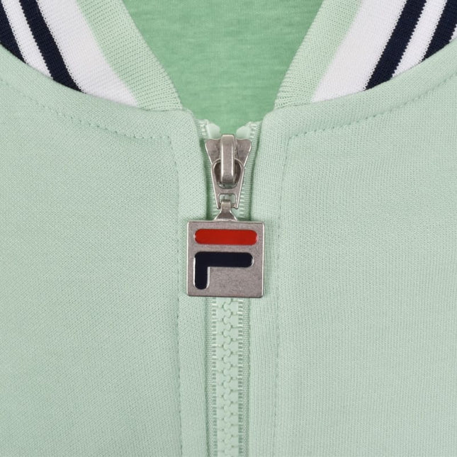 Fila Vintage Settanta Retro 70s Borg Track Top in Mint Green