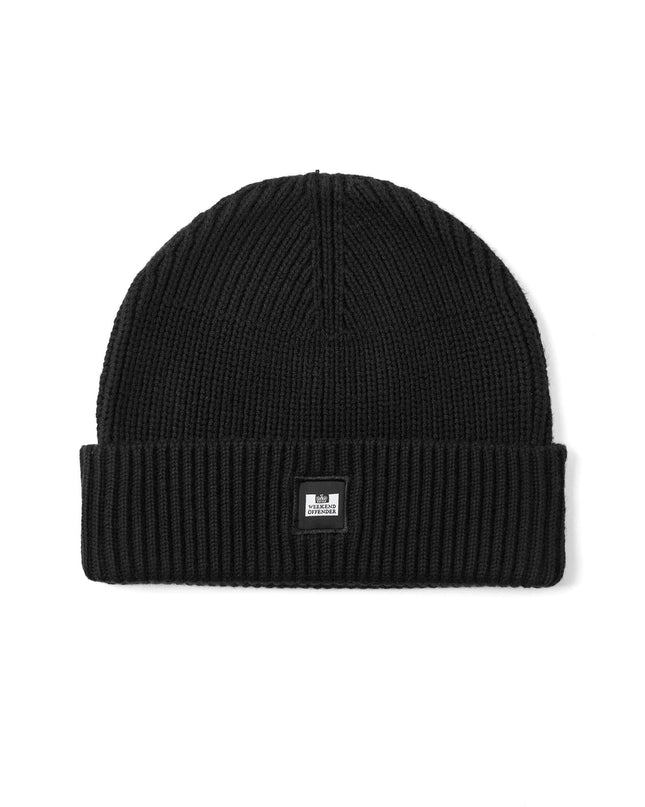 Weekend Offender Kettama Rib Knit Beanie Black