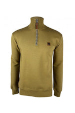 Lade das Bild in den Galerie-Viewer, TROJAN Houndstooth Trim 1/4 Zip Sweater TR/8856 Camel - 545
