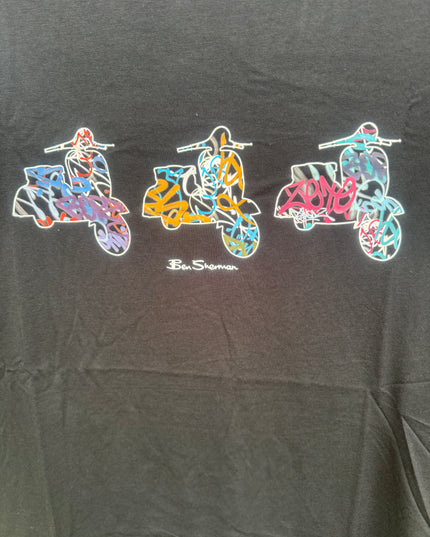 Ben Sherman Scooter Spray Tee Black