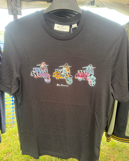 Ben Sherman Scooter Spray Tee Black