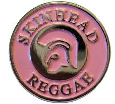 Skinhead Reggae Enamel Pin Badge Pink