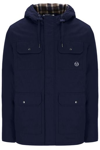 Sergio Tacchini Weaver Hooded Field Jacket Maritime Blue