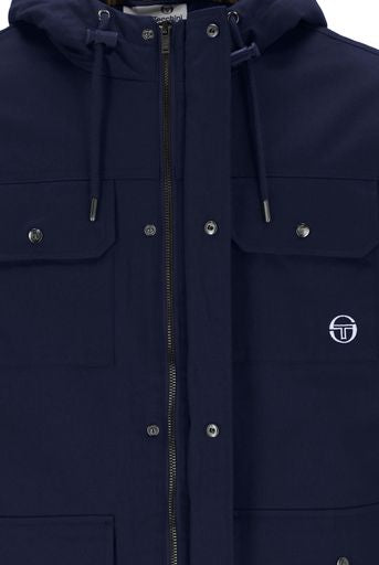 Sergio Tacchini Weaver Hooded Field Jacket Maritime Blue
