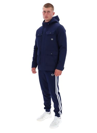 Sergio Tacchini Weaver Hooded Field Jacket Maritime Blue