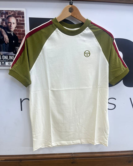 Sergio Tacchini Hadow Ringer Tee Gardenia/Avocado