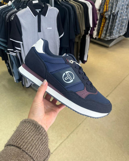 Sergio Tacchini Monza Trainers Maritime Blue/White/Fig