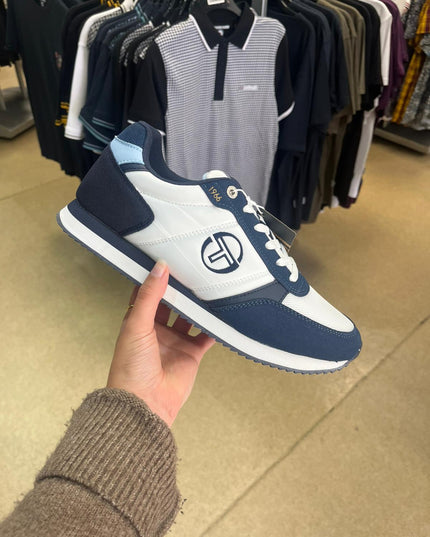 Sergio Tacchini Bergamo Trainers White/Vintage Indigo - 1451 Raw Menswear