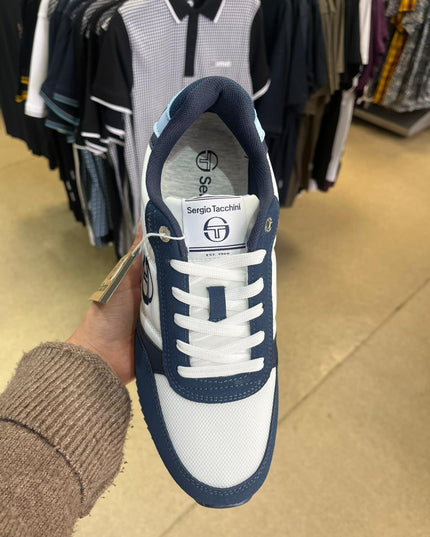 Sergio Tacchini Bergamo Trainers White/Vintage Indigo - 1451 Raw Menswear