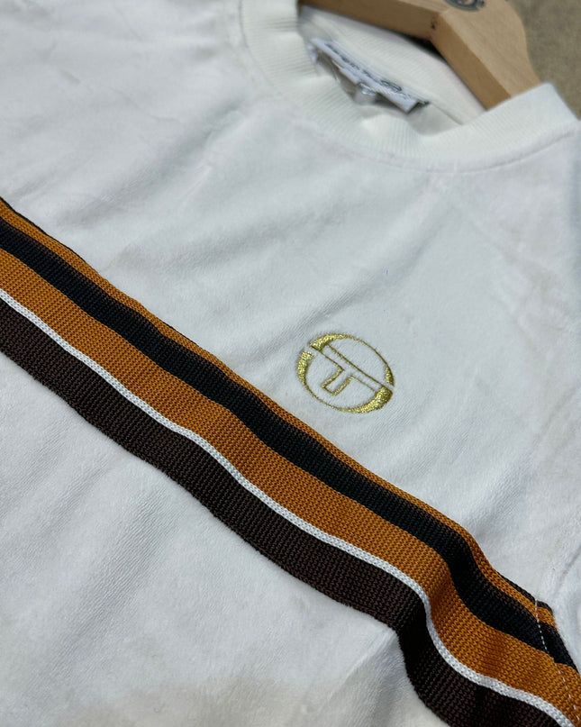 Sergio Tacchini Ayme Velour Tee Gardenia/Gold - 135 Raw Menswear
