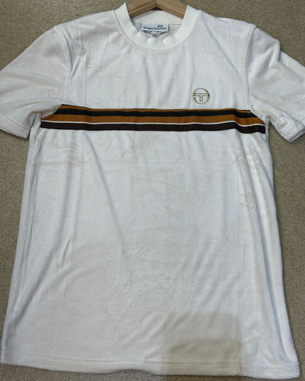Sergio Tacchini Ayme Velour Tee Gardenia/Gold - 135 Raw Menswear