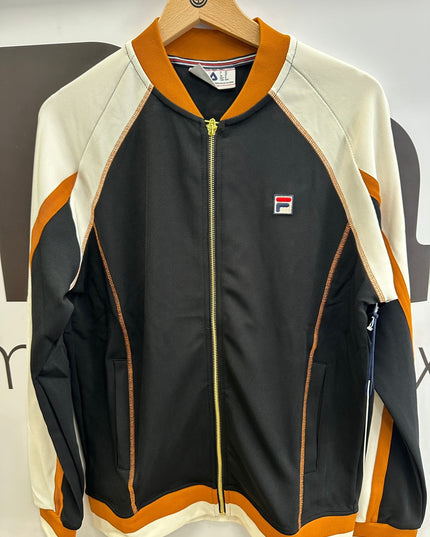 FILA Eliot Retro Track Top Black/Gardenia/Pumpkin Spice - 482 Raw Menswear