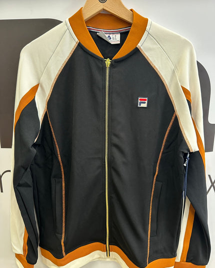 FILA Eliot Retro Track Top Black/Gardenia/Pumpkin Spice - 482 Raw Menswear