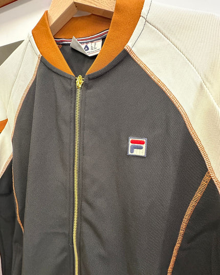 FILA Eliot Retro Track Top Black/Gardenia/Pumpkin Spice - 482 Raw Menswear