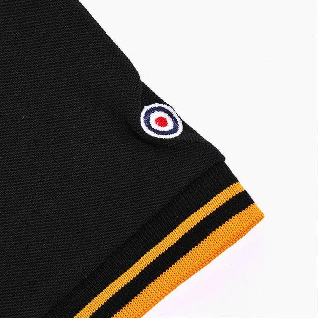 Lambretta Twin Tipped Polo Top Black & Gold - 056 Raw Menswear