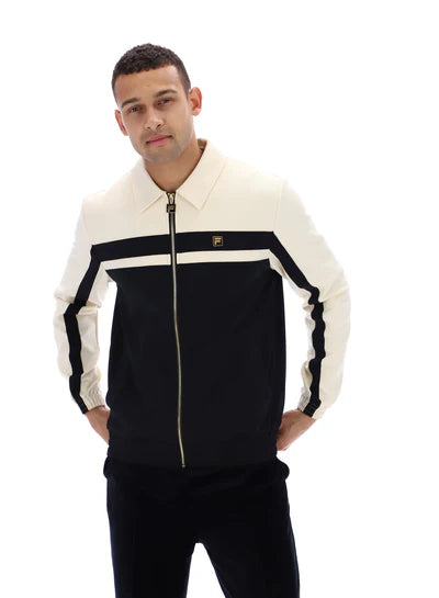 FILA Bill Track Top With Gold Trim Black - Raw Menswear