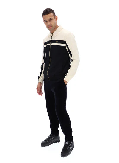 FILA Bill Track Top With Gold Trim Black - Raw Menswear