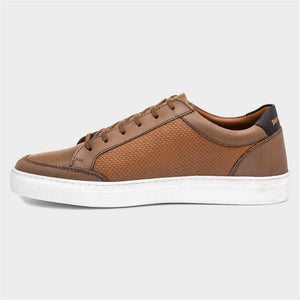 Lambretta Percy Leather Lace Up Trainers Brown - Raw Menswear