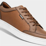 Charger l&#39;image dans la galerie, Lambretta Percy Leather Lace Up Trainers Brown - Raw Menswear
