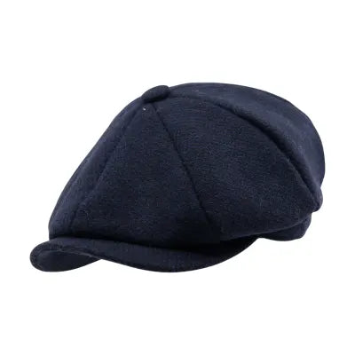 Heritage Hat Tweed Newsboy Cap Navy/Black Mix