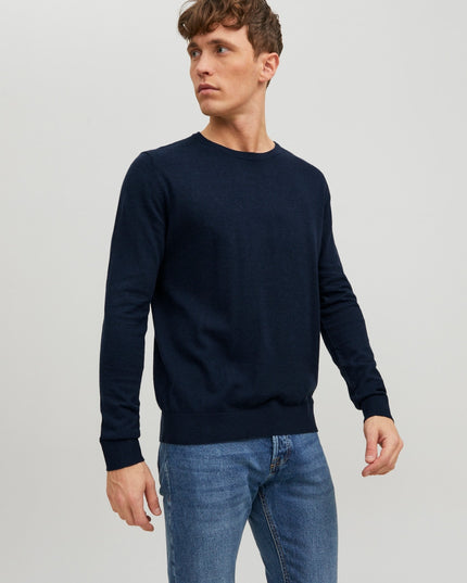 Jack & Jones James Crew Neck Knitwear Jumper Navy - 583