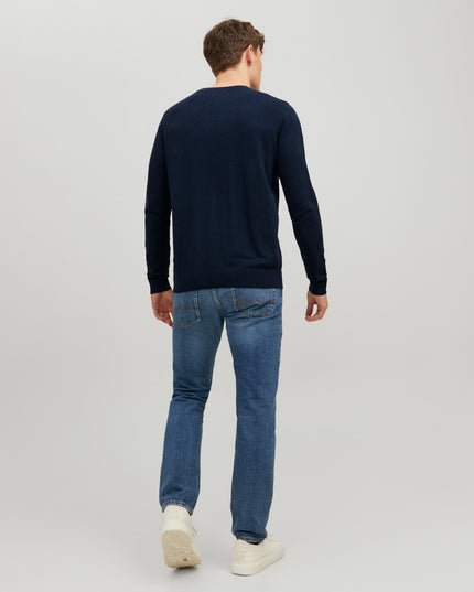 Jack & Jones James Crew Neck Knitwear Jumper Navy - 583