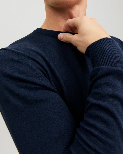 Jack & Jones James Crew Neck Knitwear Jumper Navy - 583