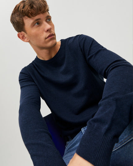 Jack & Jones James Crew Neck Knitwear Jumper Navy - 583